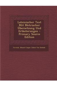 Lateinischer Text Mit Metrischer Ubersetzung Und Erlauterungen