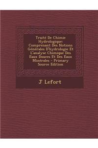 Traite de Chimie Hydrologique