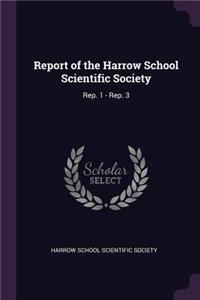 Report of the Harrow School Scientific Society