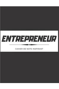 Entrepreneur - cahier de note inspirant