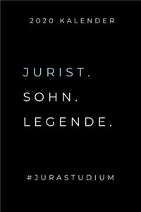 2020 Kalender Jurist. Sohn. Legende. #jurastudium