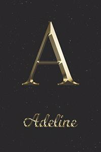 Adeline: 1 Year Daily Planner (12 Months) - Yellow Gold Effect Letter A Initial First Name - 2020 - 2021 - 365 Pages for Planning - January 20 - December 20 