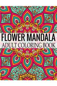 Flower Mandala Adult Coloring Book