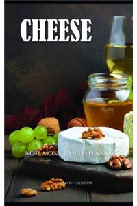 Cheese Note Monthly 2020 Planner 12 Month Calendar