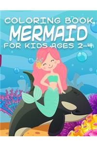 Mermaid Coloring Book for Kids Ages 2-4