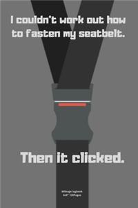 I couldn't work out how to fasten my seatbelt. Then it clicked.