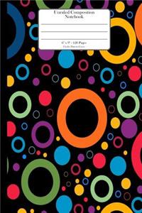 Unruled Composition Notebook. 6" x 9". 120 Pages. Circles Pattern Cover