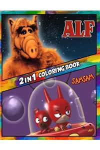 2 in 1 Coloring Book Alf and Samsam