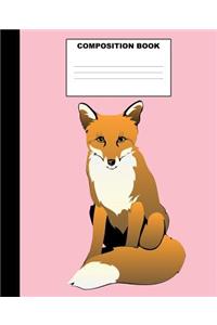 Fox Composition Book: Fox Composition Notebook. 132 Pages Wide Ruled 7.5x9.25. Fox Notebook