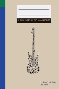 Blank Sheet Music Manuscript