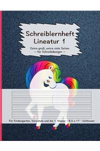 Schreiblernheft Lineatur 1