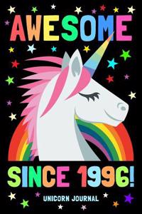 Awesome Since 1996 Unicorn Journal