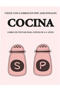 Libro de pintar para niños de 4-5 años. (Cocina)