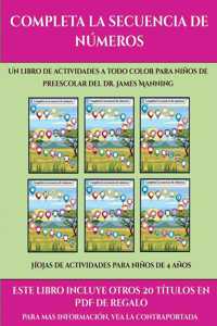 Hojas de actividades para niños de 4 años (Completa la secuencia de números)