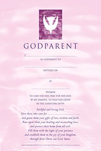 Godparent Certificates Girl Contemporary (pack of 20)