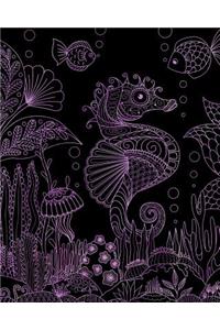 Journal Notebook Seahorse Drawing 7