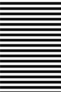 Lizzie Timewarp Notebook (black and white striped)