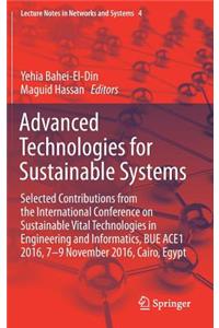Advanced Technologies for Sustainable Systems
