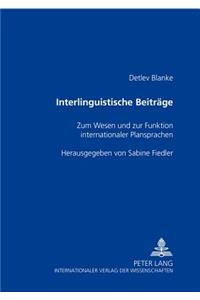 Interlinguistische Beitraege