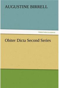 Obiter Dicta Second Series