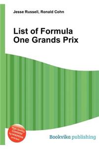 List of Formula One Grands Prix