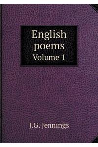 English poems Volume 1