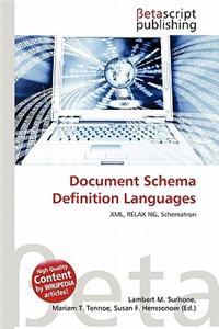 Document Schema Definition Languages