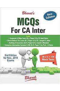 MCQ's For CA Inter On Corporate & Other Laws; Direct/Indirect Tax Laws; Auditing & Assurance; Enterprise Information Systems & SM