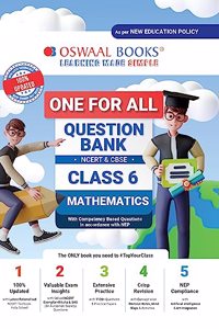 Oswaal One For All Question Bank NCERT & CBSE, Class-6 Mathematics (For 2023-24 Exam)