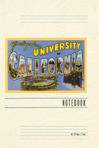 Vintage Lined Notebook Greetings from University of California