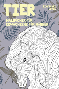 Malbücher für Erwachsene für Männer - Einfaches Level - Tier