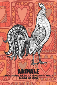 Libri da colorare per adulti per adolescenti e ragazze - Mandala Anti stress - Animale