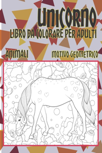 Libro da colorare per adulti - Motivo geometrico - Animali - Unicorno