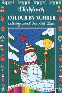 Christmas Colour By Number Coloring Book For Kids Boys
