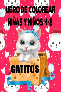 Libro de Colorear Gatitos Niñas Niñas 4-8