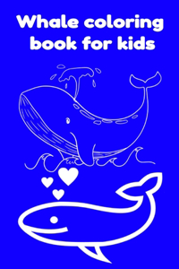 Whale coloring book for kids