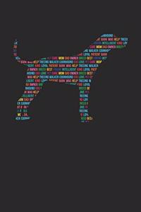 Treeing Walker Coonhound Notebook 'Word Cloud' - Gift for Dog Lovers - Treeing Walker Coonhound Journal