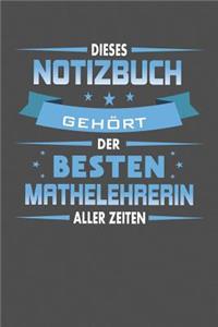 Dieses Notizbuch Gehört Der Besten Mathelehrerin Aller Zeiten