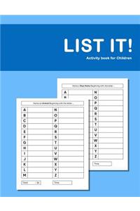 List it! Activity Book For Children