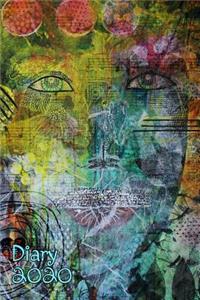 2020 Daily Diary Journal, Mixed Media Art