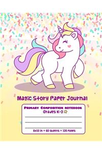 Magic Story Paper Journal Primary Composition Notebook Grades K-2