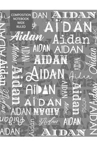 Aidan Composition Notebook Wide Ruled