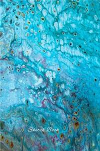Blue Ocean Acrylic Pouring Sketch Book