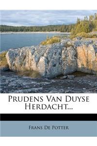 Prudens Van Duyse Herdacht...