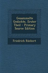 Gesammelte Gedichte, Erster Theil