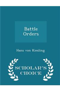 Battle Orders - Scholar's Choice Edition