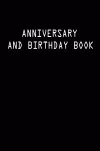 Anniversary and Birthday Book
