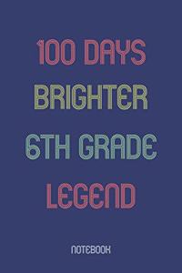 100 Days Brighter 6th Grade Legend