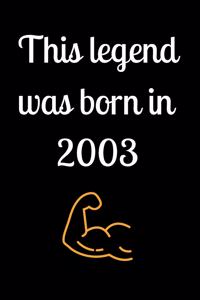 This legend was born in 2003