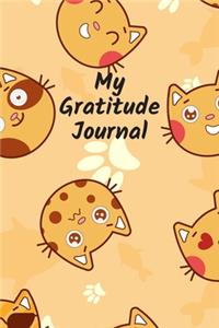 100 Days of Gratitude - Blank Gratitude Diary - Funny Cat Design